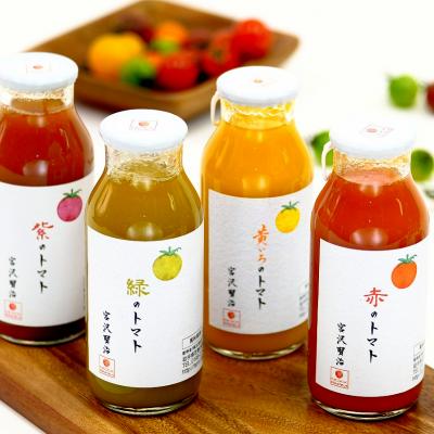 赤・黄・緑・紫のトマト100%ジュース180ml　3本セット